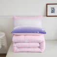 thumbnail image 5 of Manfei Minimalist Stars Full Size Comforter Sets,Watercolor Gradient Bedding Comforter Set,Pink Purple White,Pink Reversible,3pcs,1 Comforter and 2 Pillowcases, 5 of 7