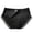 Black, variant on Women's High Waist Lace Trim Panties - Breathable Ribbed Fabric Double Crotch Design for Daily Comfort, One Size