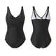 thumbnail image 2 of Trajes de Baño de una Pieza con Control de Abdomen para Mujer, Estilo Retro, Fruncido, Push Up, Acolchado, Estilo Vintage Negro XXL, 2 of 7