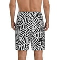thumbnail image 3 of Daiia Weave Geometric Mens Woven Stretch Pajama Short,Short Pajama Pants-4X-Large, 3 of 9