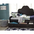 thumbnail image 4 of Signature Design by Ashley Handmade Chevron Square Pouf/Ottoman in Denim Blue, 4 of 5