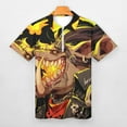 thumbnail image 3 of Psychedelic Pig Head Colorful Men Zipper T-shirt Summer Casual Short Sleeve T-shirt Top, 3 of 7