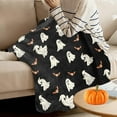 thumbnail image 4 of Halloween Flannel Throw Blanket 39.37x29.52in Soft Nap Cover for Sofa Air Conditioning Family Use(D), 4 of 6