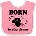 thumbnail image 3 of Inktastic Born to Play Drums Music Boys or Girls Baby Bib, 3 of 4