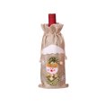 thumbnail image 1 of Funda para botella de vino, funda con cordón de Navidad, fundas universales para champán, ropa de de comedor, accesorios de Navidad para Kits de decoración para fiestas Muñeco de nieve/color de lino Billuyoard HA068081-03, 1 of 6