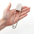 thumbnail image 7 of 1Pcs Large Safety Pins for Clothes,5 inch Big Safety Pins,Stainless Steel Heavy Giant Safety Pin for Fashion, Sewing, Quilting, Blankets, Upholstery, Laundry and Craft, 7 of 7