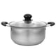 thumbnail image 1 of WORGEOUS Pot de sopa de acero de acero inoxidable 1pc olla multifuncional práctica de olla caliente con tapa de vidrio, 1 of 8