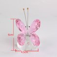 thumbnail image 4 of Colección de figuritas de Base de bola de cristal de mariposa voladora de cristal rosa, estatua decorativa de cristal cortado, colección de animales TUNC Sencillez, 4 of 5