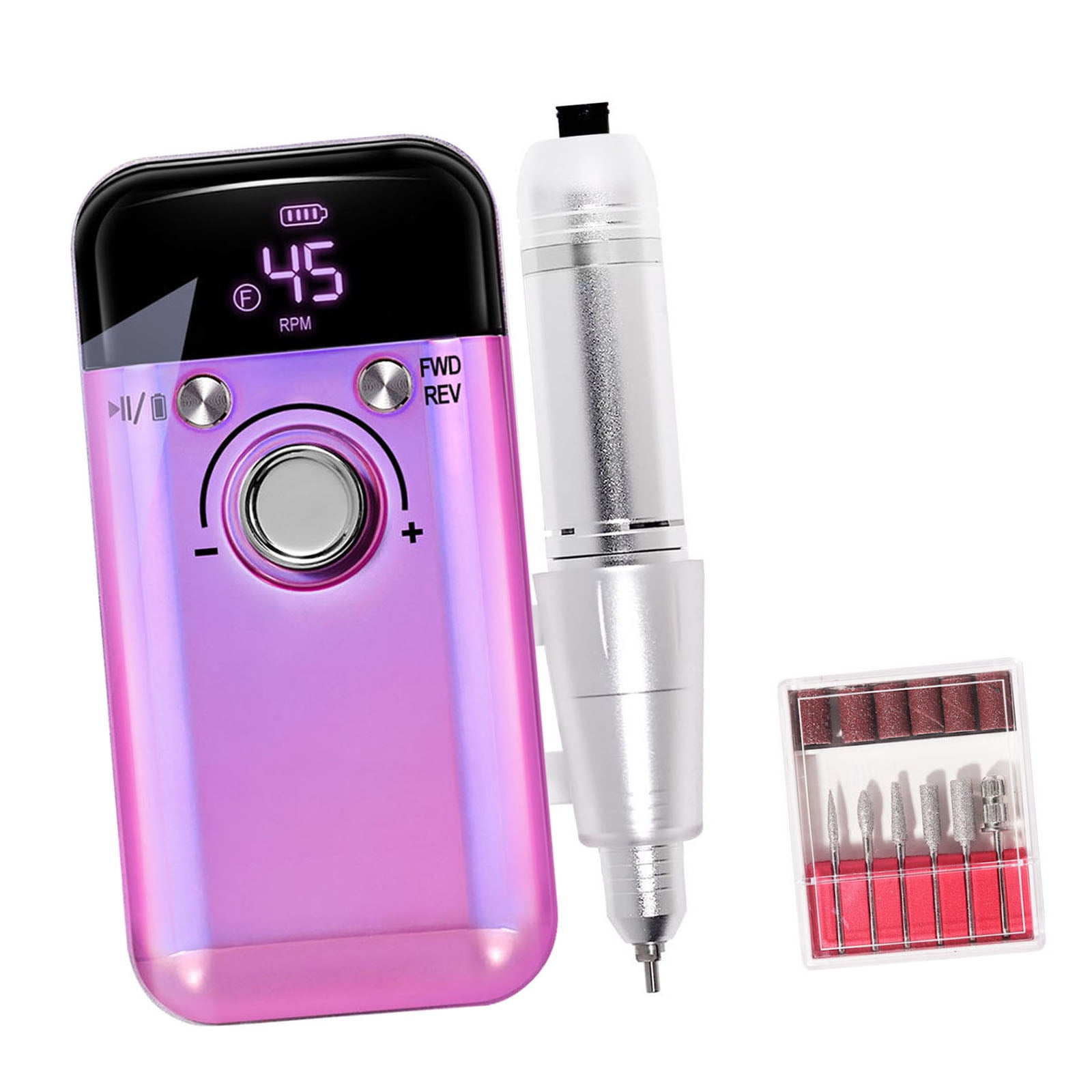 45000rpm Nails Drill Electric Nails Drill Machine Manicures Tool Low Noise Nails File Drill Set for Salon Household Use