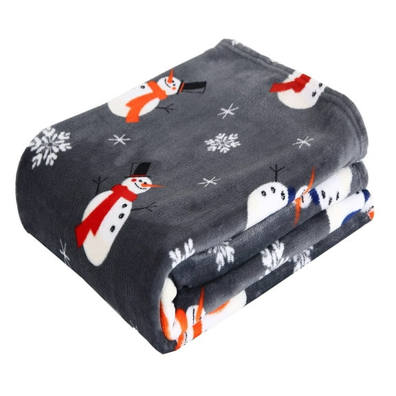MOQIN Christmas Throw Blanket, Winter Holiday Fleece Blanket, Warm Cozy Christmas Blankets and Throws, Christmas Decorations for Bedroom, Gifts for Women, 80" X 60"