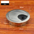 thumbnail image 1 of 50mm/60mm/80mm Computer Metal Grommet Desk Table Cable Tidy Outlet Wire Cover, 1 of 6