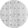 thumbnail image 1 of Ahgly Company Indoor Round Solid Gray Modern Area Rugs, 4' Round, 1 of 1