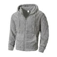 thumbnail image 4 of Chiccall Lightweight Cardigan Sweaters for Men Full Zip Hooded Cardigans Fuzzy Textured Warm Sweater with Pocket, 4 of 7