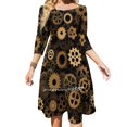 thumbnail image 1 of Vestido acampanado con nudo de corazón y ruedas dentadas Steampunk, diseño de moda, vestido holgado de gran tamaño, mecanismo mecánico de rueda dentada, 1 of 6