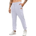 thumbnail image 4 of COSFO Big and Tall Sweatpants for Men Elastic Bottom White Sport Athletic with Pockets Jogger Pants Loose Fit Elastic Waist Running Workout Drawstring Trousers Mens Sweatpants, 4 of 4