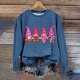 thumbnail image 2 of Penkiiy Womens Christmas Sweatshirts 2024 Cute Gnome Graphic Crewneck Pullover Casual Long Sleeve Tee Shirts Holiday Tops L Blue, 2 of 5