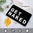 thumbnail image 2 of Black Quick Dry Bath Mat, Get Naked Absorbent Non-Slip Bathroom Rugs Thin fit Under Door Bathroom Floor Mats for Bathtub, Shower Room, Sink 15.7"x23.6"\u2026, 2 of 6