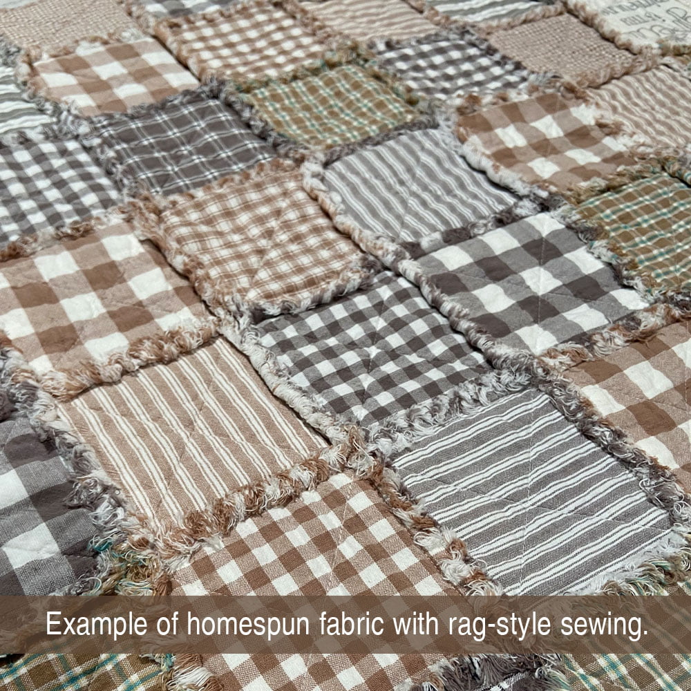 40 Lightwash Neutral Homespun 6 inch Quilt Squares - Jubilee Fabric