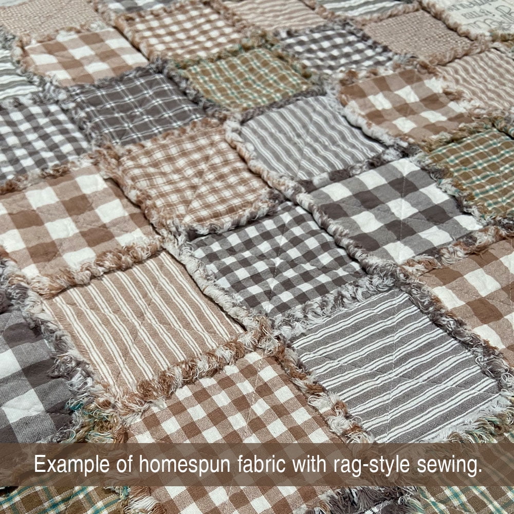 40 Lightwash Neutral Homespun 6 inch Quilt Squares - Jubilee Fabric