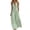 Green, variant on Women's Sleeveless Halter Neck Jumpsuits One Piece Wide Leg Long Pants Romper Zipper Front Pleated Beach Vacation Outfits with Pockets