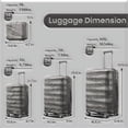 thumbnail image 2 of 4 Piece Luggage Set Expandable Hardshell Travel Luggage Sets 8 Spinner Wheel Suitcase Wheels TSA Lock Suit Case, PP Lightweight & Durable wheels Upright Suitcase, 14/20/24/28 Inch, 2 of 9