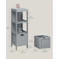 thumbnail image 2 of Floor Cabinet, Corner Storage Unit, 2 Drawers, Multifunctional Organizer, 35 Inches Height,Dove Gray, 2 of 6