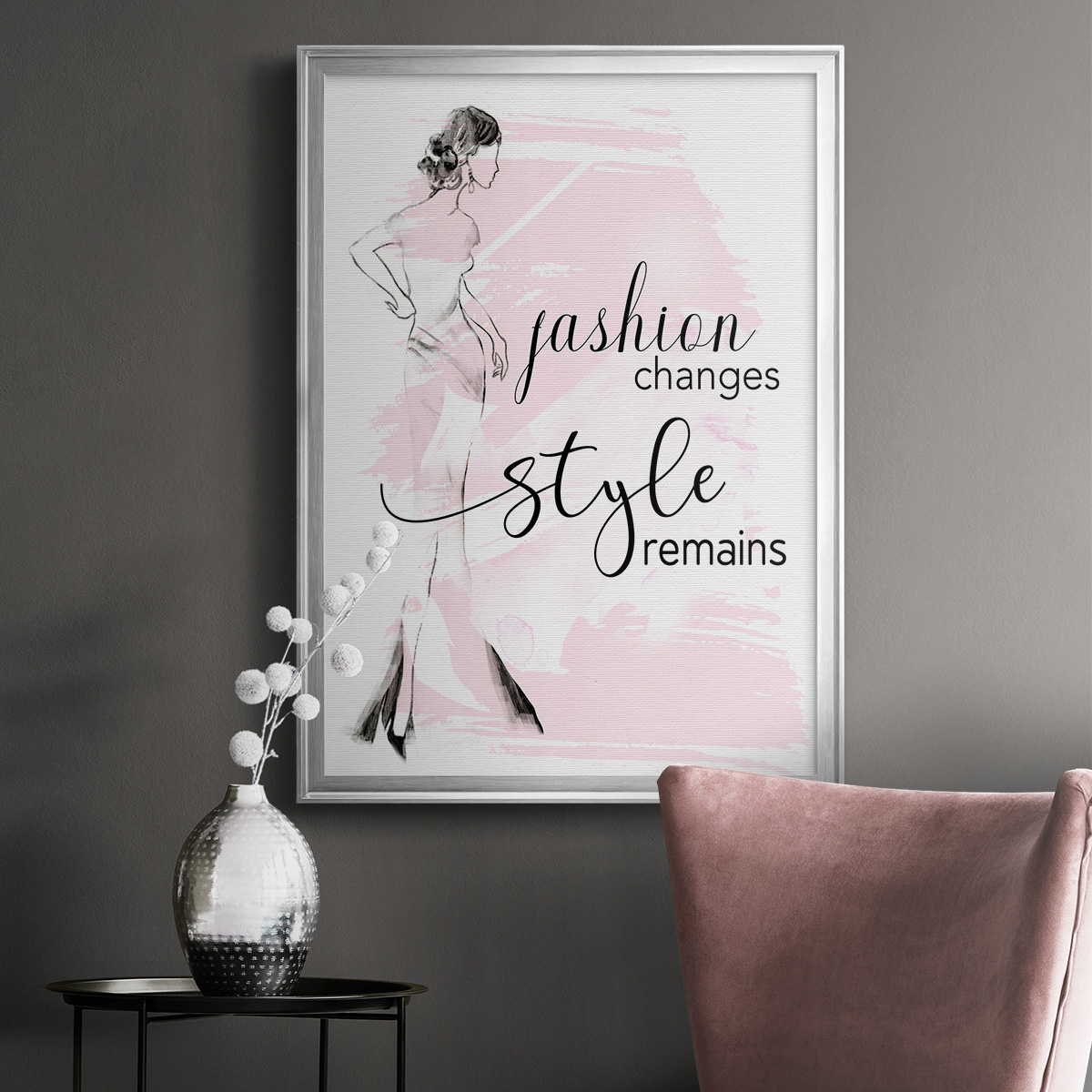 Fashion Changes Style Remains Premium Framed Print - Ready to Hang