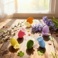 thumbnail image 6 of EWASWON Easter Table Decorations Set 6-Piece, Easter Centerpiece Kit with Eggs, Pampas Grass, Pom Poms & Gold Balls, Bohemian Spring Table Scatter Decor for Easter Party, 6 of 7