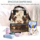 thumbnail image 5 of Easygdp Butterfly Cow Barrel para Bolsa de Bebé de Gran Capacidad con Múltiples Bolsillos, Bolsa de Pañales para Padres, Bolsa de Viaje Organizada y Elegante, 5 of 6
