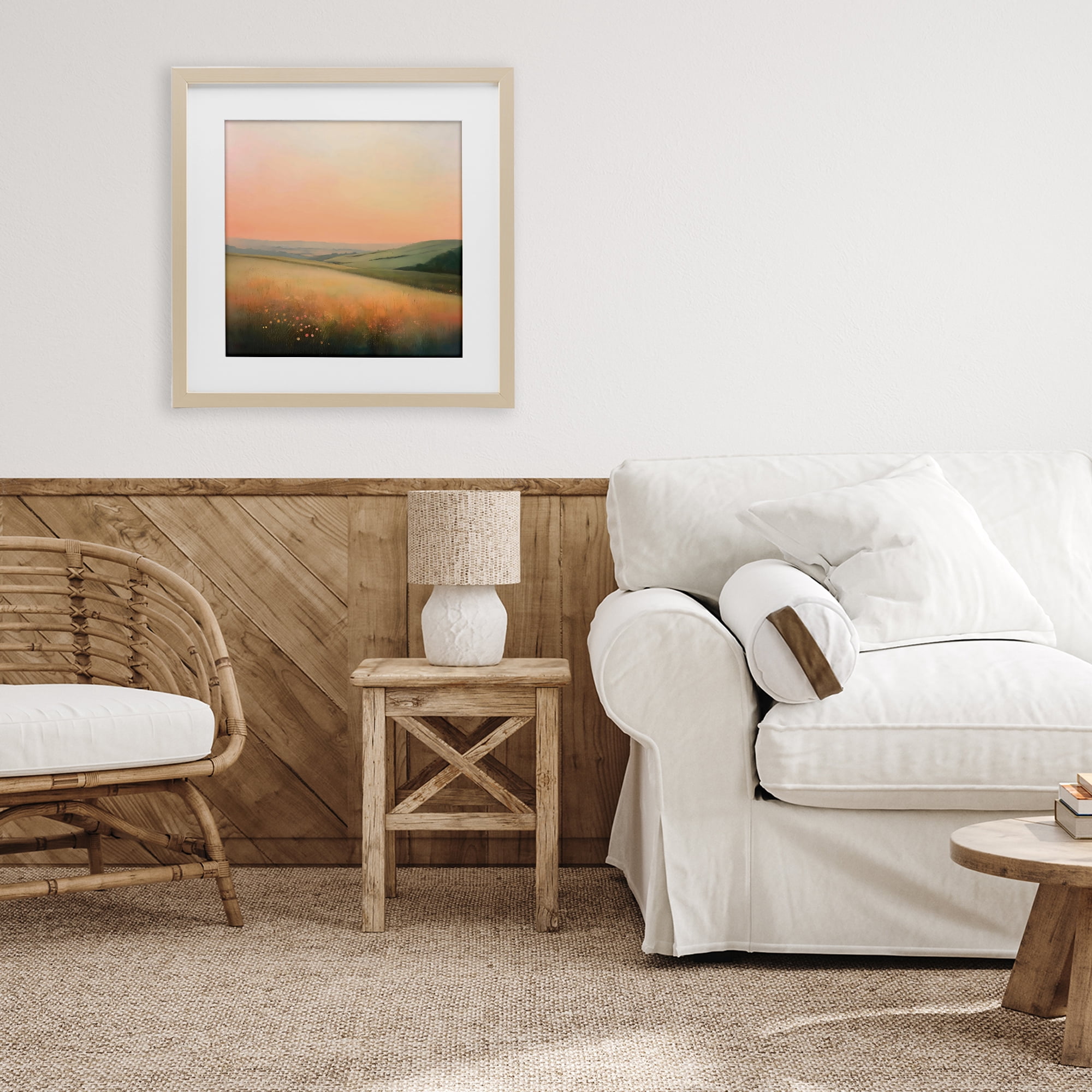 Stupell Industries Sun Coming Up Over Meadow Birch Framed Print Under Glass, design by Creative Studio