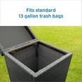 thumbnail image 2 of Hearth & Harbor 35 Gallon Outdoor Trash Can with Lid, Hideaway Wicker Rattan Garbage Can, Gray, 2 of 7