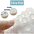 thumbnail image 3 of Cabinet Door Bumpers,0.4”,200 pcs Rubber Bumper Pads Self Adhesive Back for Cabinet Drawers Glass Table Tops Rubber Feet for Cutting Board Laptop Picture Frames Clear Wall, 3 of 5