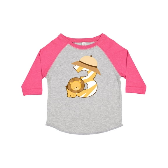 Inktastic 3rd Birthday Jungle Safari Lion 3 Year Old Boys or Girls Toddler T-Shirt