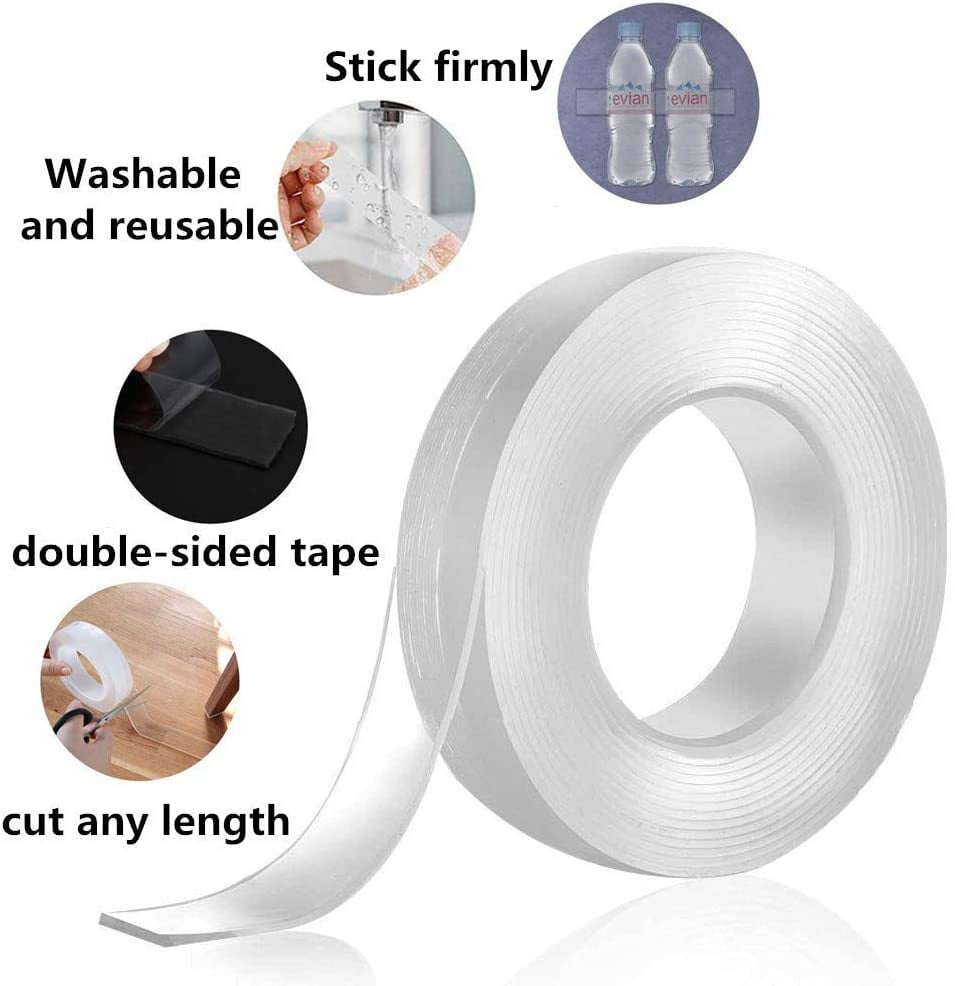 Reusable Nano Adhesive Tape Double-Sided Traceless Washable Gel Tape Anti-Slip 