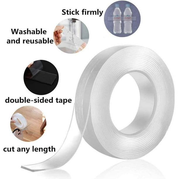5 M Reusable Nano Tape Adhesive Tape Double Sided No Trace Removable Glue Tape Washable Strong Gel Anti Slip Carpet Tape For Wall Kitchen Photos Fixing Walmart Com Walmart Com