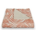 thumbnail image 3 of Creative Products Tropical Leaves Coral 50x60 Coral Fleece Blanket, 3 of 3
