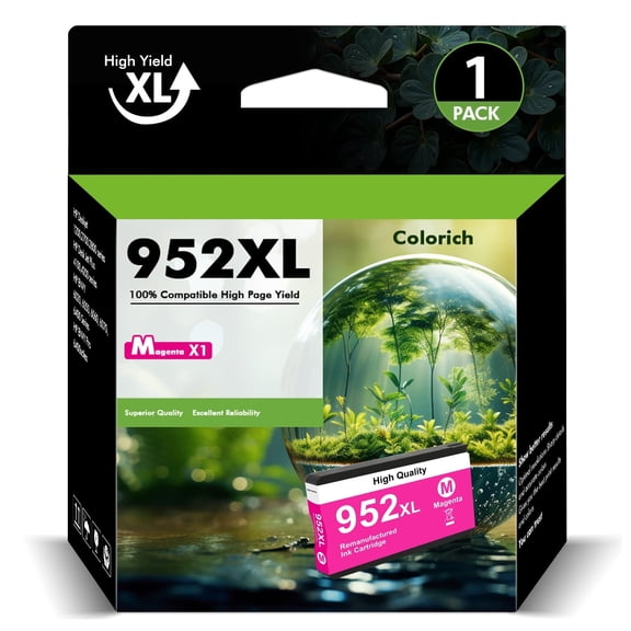 952 952XL Ink Cartridges Compatible for 952XL 952 Color Ink for OfficeJet Pro 8710 7740 8720 8210 8715 8702 7720 8730 8740 8216 8725 8700 (1 Pack Magenta)