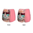thumbnail image 3 of KLL Cool Cat Pink Sunglasses Pattern Shorts Women,Athletic Shorts High Waisted Running Shorts Pocket Sporty Short Gym Elastic Workout Shorts-X-Large, 3 of 7