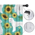 thumbnail image 4 of Blackout Kids Curtains,White Poodle Dog and Sunflowers Childrens Insulated Curtains Set Of 2,Bedroom Essentials,Toddler Room Decor 42x84in(106x213cm), 4 of 4