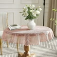 thumbnail image 5 of Warm Home Designs 36 inch Blush Pink Round Lace Tablecloth. AME Blush 36 Round, 5 of 6