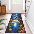 thumbnail image 2 of Mushroom Hallway Carpet 2x6ft Cartoon Mushroom Running Track Carpet Forest Fairy Tale Running Rug Magic Fairy Tale Washable Soft Children's Playroom, Bedroom Non-Slip Pad, 2 of 7