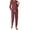 Brown Red, variant on Pajamas Sets for Women Short Sleeve Henley Shirt and Pants With Drawstring Casual Lounge Wear Sets Summer Outfits