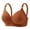 Brown, variant on Plus Size Wireless Push Up Bra - Full Coverage Adjustable Lift | Breathable Non-Padded Support for Everyday Comfort