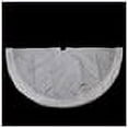 thumbnail image 2 of Northlight 48" Silver Iridescent Glittered Snowflake Christmas Tree Skirt with White Faux Fur Trim, 2 of 2
