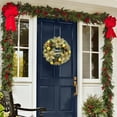 thumbnail image 6 of SCNOR Gold Christmas Wreath 13 Inch, Reusable Plastic Xmas Door Hanging Decor, Festive Holiday Front Door Decoration for Indoor Home, 6 of 6