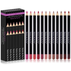 SHANY Cosmetics SHANY Dreamy Dozen Matte Lip Liner Set Vegan - Long-Lasting Professional Velvet Cruelty-Free Lipstick Pencils Pens in Varying Shades - Pack of 12
