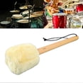 thumbnail image 5 of Drum Mallet Antislip Bass Drum Percussion Stick Hammer Wooden Musical Drumstick with Soft Felt Beige SP 01 37cm, 5 of 5