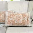 thumbnail image 5 of Orange Boho Lumbar Pillow Covers 12X20 in Set of 2 Ethnic Bohemian Carpet Rectangular Pillow Cases Farmhouse Rustic Vintage Rug Pillowcase Home Decor for Living Room Couch Patio Sofa Porch Outdoor, 5 of 6