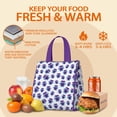 thumbnail image 5 of Pioneer Flower Floral Print Pattern Insulated Lunch Bag for Women & Adults,Large Portable Soft Cooler Lunch Bag,Thermal Food Storage Tote with Pearl Cotton,8.66L,8.75x5.75x9.5 Inch, 5 of 6