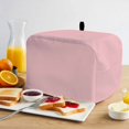 thumbnail image 2 of Light Pink Toaster Cover 4 Slice, Farmhouse Solid Pink Color Modern Art Dustproof Bakeware Oven Protector with Top Hook, Waterproof Small Kitchen Appliance Toasters Dust Cover, 12"x11"x8", 2 of 9